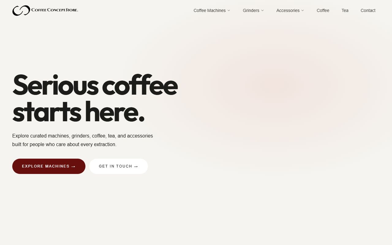 Coffee Concept Store website preview